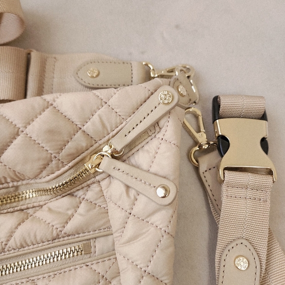 MZ WALLACE Buff Ivory Small Crosby Crossbody Sling bag Like New - Picture 8 of 12